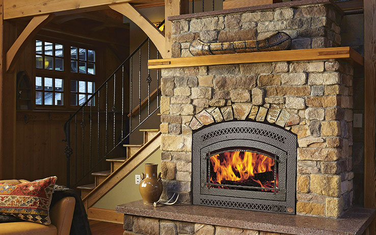 Cabin Fireplace From Wood To Gas, Gas Wood Burning Fireplace Conversion